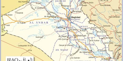 რუკა ერაყში გზების