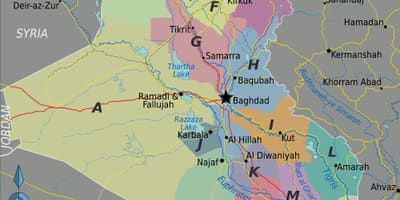 რუკა ერაყში რეგიონებში